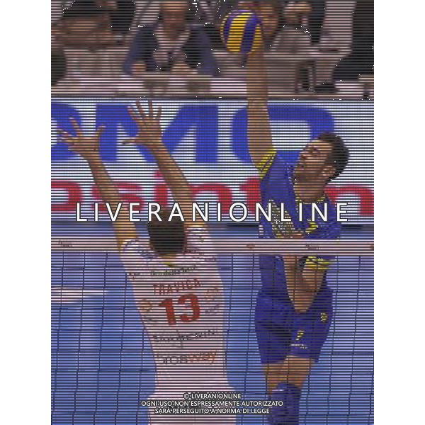 Del Monte Coppa Italia Serie A1 di Volley 2012 Semifinale 2 Milano - 29.12.2012 Lube Banca Macerata-Casa Modena Nella Foto:guillaume quesque /Ph.Vitez-Ag. Aldo Liverani