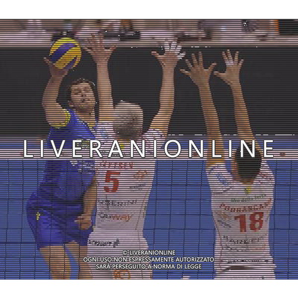 Del Monte Coppa Italia Serie A1 di Volley 2012 Semifinale 2 Milano - 29.12.2012 Lube Banca Macerata-Casa Modena Nella Foto:gundars celitans /Ph.Vitez-Ag. Aldo Liverani