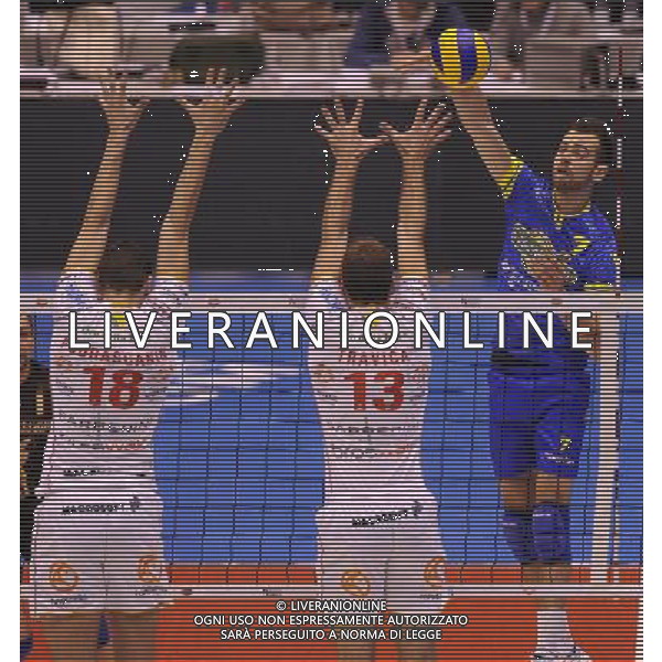 Del Monte Coppa Italia Serie A1 di Volley 2012 Semifinale 2 Milano - 29.12.2012 Lube Banca Macerata-Casa Modena Nella Foto:guillaume quesque /Ph.Vitez-Ag. Aldo Liverani