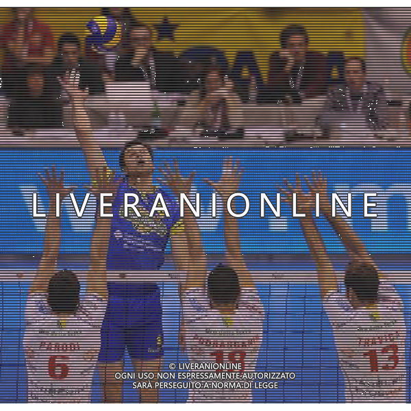 Del Monte Coppa Italia Serie A1 di Volley 2012 Semifinale 2 Milano - 29.12.2012 Lube Banca Macerata-Casa Modena Nella Foto:gundars celitans /Ph.Vitez-Ag. Aldo Liverani