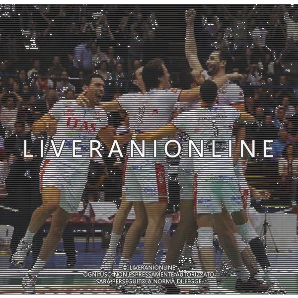 Del Monte Coppa Italia Serie A1 di Volley 2012 Finale Milano - 30.12.2012 Itas Diatec Trentino-Lube Banca Macerata Nella Foto:kaziyski matey festeggia dopo il punto della vittoria /Ph.Vitez-Ag. Aldo Liverani