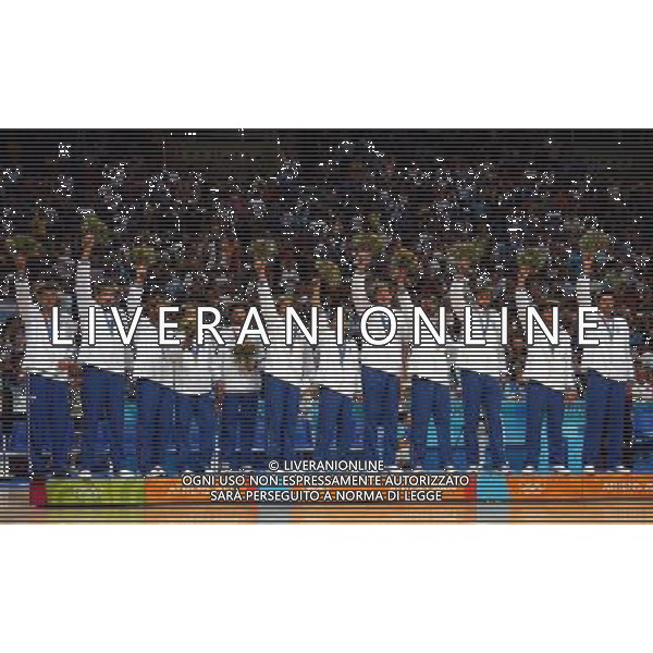 ATENE 28/08/04 -OLIMPIADI 2004- FINALE PALLACANERSTRO MASCHILE ITALIA-ARGENTINA NELLA FOTO: PREMIAZIONE (ARGENTO) PH: LUZZANI/AG. ALDO LIVERANI