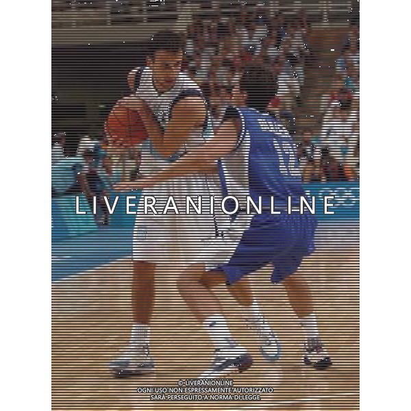 ATENE 28/08/04 -OLIMPIADI 2004- FINALE PALLACANERSTRO MASCHILE ITALIA-ARGENTINA NELLA FOTO:difesa di bulleri massimo PH: LUZZANI/AG. ALDO LIVERANI