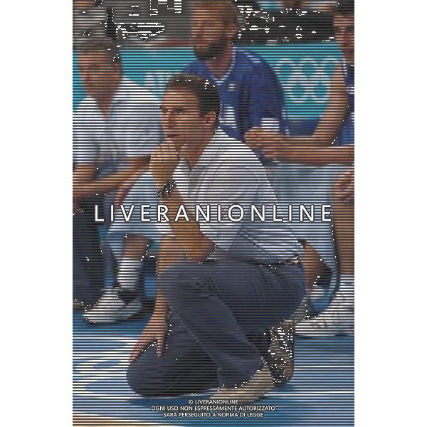 ATENE 28/08/04 -OLIMPIADI 2004- FINALE PALLACANERSTRO MASCHILE ITALIA-ARGENTINA NELLA FOTO: RECALCATI CARLO, CT AZZURRO PH: LUZZANI/AG. ALDO LIVERANI