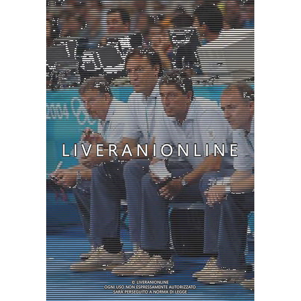 ATENE 28/08/04 -OLIMPIADI 2004- FINALE PALLACANERSTRO MASCHILE ITALIA-ARGENTINA NELLA FOTO: PANCHINA AZZURRA PH: LUZZANI/AG. ALDO LIVERANI
