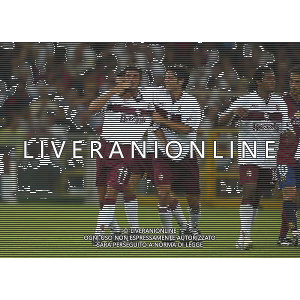 genova 30/08/2004 coppa italia genoa - torino nella foto Marazzina Massimo esulta per il 1-2 ag.Aldo Liverani-Venezia 