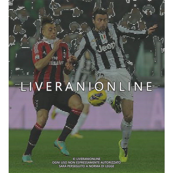 Coppa Italia TIM Cup 2012/2013 Quarti di Finale Torino - 09.01.2013 Juventus-Milan Nella Foto:barzagli el shaarawy /Ph.Vitez-Ag. Aldo Liverani