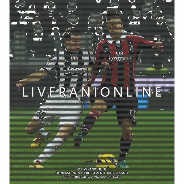Coppa Italia TIM Cup 2012/2013 Quarti di Finale Torino - 09.01.2013 Juventus-Milan Nella Foto:el shaarawy lichtsteiner /Ph.Vitez-Ag. Aldo Liverani