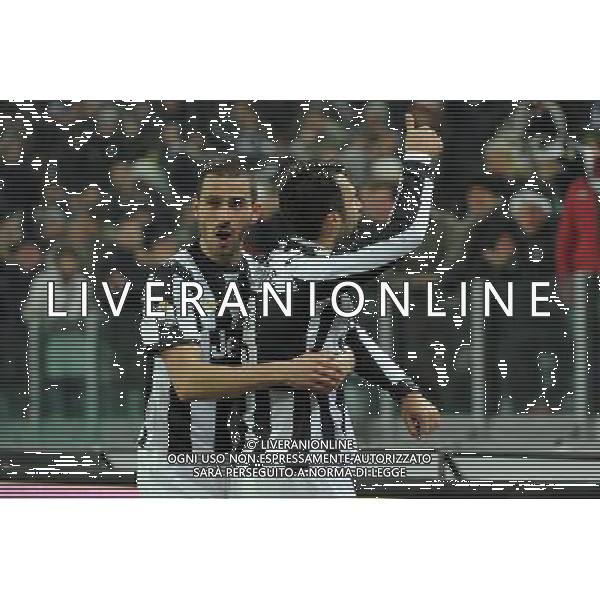 Coppa Italia TIM - Quarti di Finale Torino 9-01-2013 Juventus - Milan nella foto: Leonardo Bonucci (Juventus) a SX e Mirko Vucinic (Juventus) foto Roberto Garavaglia - ag. Aldo Liverani sas