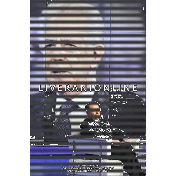 ROMA TRASMISSIONE TELEVISIVA PORTA A PORTA 09/01/2013 NELLA FOTO SILVIO BERLUSCONI FOTO FABRIZIO CORRADETTI-AG ALDO LIVERANI S A S 