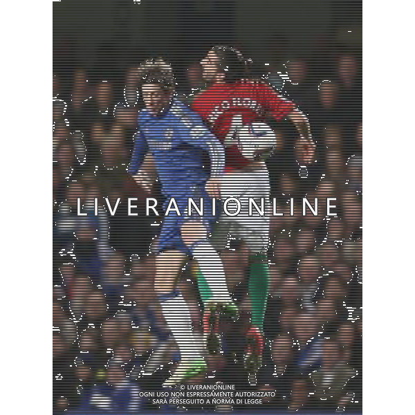 Chelsea\'s Fernando Torres battles with Swansea City\'s Chico Football - Football - Capital One Cup Semi-Final - Chelsea v Swansea City - Wednesday 9th January 2013 - Stamford Bridge - London © CameraSport - 43 Linden Ave. Countesthorpe. Leicester. England. LE8 5PG - Tel: +44 (0) 116 277 4147 - admin@camerasport.com - www.camerasport.com AG ALDO LIVERANI S A S ONLY ITALY