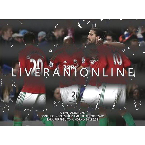 Swansea City\'s Danny Graham (10) celebrates scoring his sides second goal with team-mates Football - Football - Capital One Cup Semi-Final - Chelsea v Swansea City - Wednesday 9th January 2013 - Stamford Bridge - London © CameraSport - 43 Linden Ave. Countesthorpe. Leicester. England. LE8 5PG - Tel: +44 (0) 116 277 4147 - admin@camerasport.com - www.camerasport.com AG ALDO LIVERANI S A S ONLY ITALY