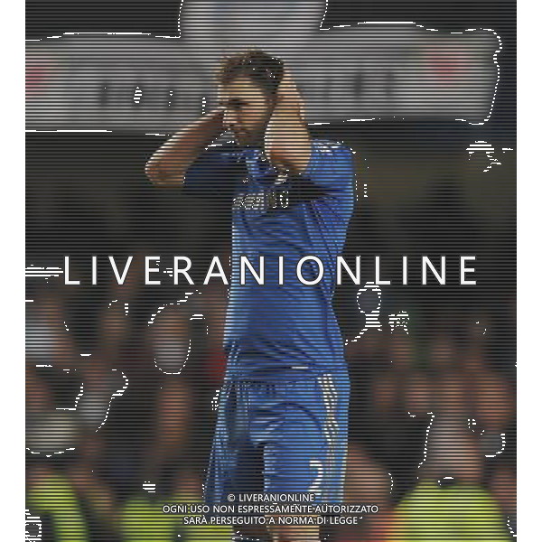 A Dejected Branislav Ivanovic after Swansea City\'s 2nd goal Chelsea 2012/13 Chelsea V Swansea City (0-2) 09/01/13 The Capital One Cup Semi Final 1st Leg Photo: Robin Parker Fotosports International ©photoshot/AGENZIA ALDO LIVERANI SAS - ITALY ONLY - EDITORIAL USE ONLY