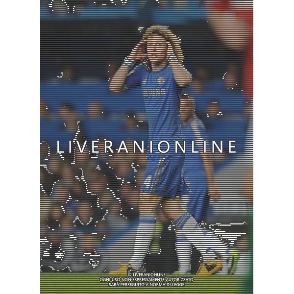 An Unhappy David Luiz Chelsea 2012/13 Chelsea V Swansea City (0-2) 09/01/13 The Capital One Cup Semi Final 1st Leg Photo: Robin Parker Fotosports International ©photoshot/AGENZIA ALDO LIVERANI SAS - ITALY ONLY - EDITORIAL USE ONLY
