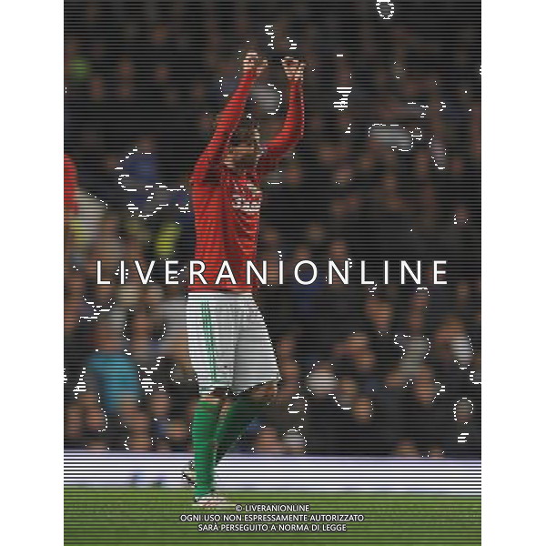Michu Celebrates Scoring 1st goal Swansea City 2012/13 Chelsea V Swansea City (0-2) 09/01/13 The Capital One Cup Semi Final 1st Leg Photo: Robin Parker Fotosports International ©photoshot/AGENZIA ALDO LIVERANI SAS - ITALY ONLY - EDITORIAL USE ONLY