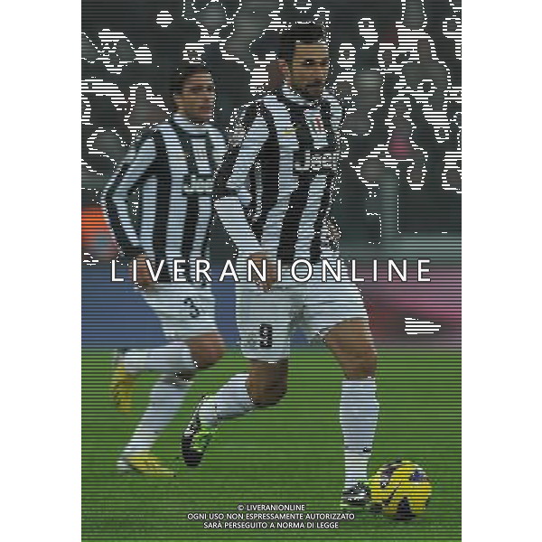 Coppa Italia TIM Cup 2012/2013 Quarti di Finale Torino - 09.01.2013 Juventus-Milan Nella Foto:Vucinic Mirko - Matri Alessandro /Ph.Vitez-Ag. Aldo Liverani