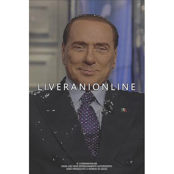 Roma - 09/01/2013 - Studi RAI Teulada - Porta a Porta - nella foto: Silvio Berlusconi å© Fabrizio Corradetti - Ag. Aldo Liverani sas