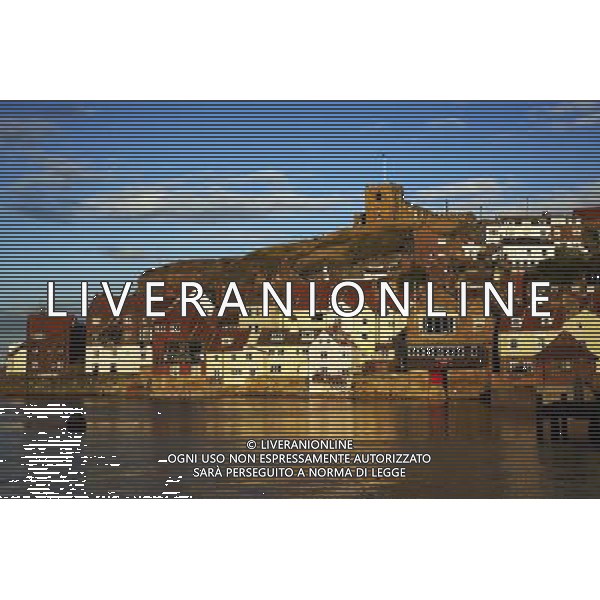 FILE - Human bones have been exposed at a church graveyard in Whitby after a landslide took away part of the cliff. St Mary\'s was founded around AD1110 and provided the inspiration for a scene in Bram Stoker\'s horror novel Dracula Whitby Old Town ©Photoshot/AGENZIA ALDO LIVERANI SAS-ITALY ONLY - EDITORIAL USE ONLY