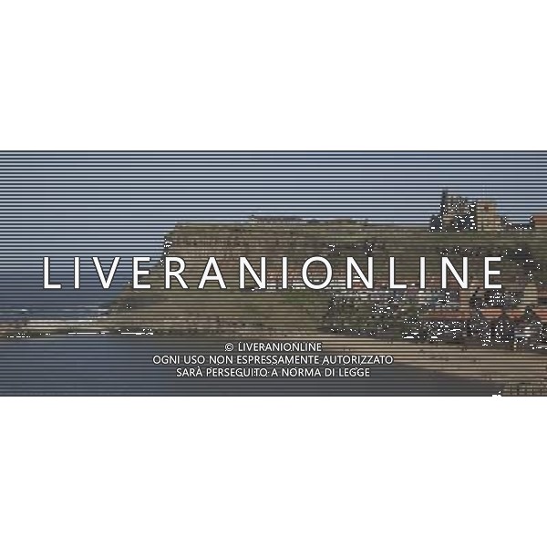FILE - Human bones have been exposed at a church graveyard in Whitby after a landslide took away part of the cliff. St Mary\'s was founded around AD1110 and provided the inspiration for a scene in Bram Stoker\'s horror novel Dracula Whitby harbour, Yorkshire, England ©Photoshot/AGENZIA ALDO LIVERANI SAS-ITALY ONLY - EDITORIAL USE ONLY