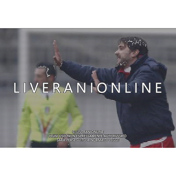 MONZA (MB) 13/1/2013 STADIO BRIANTEO CAMPIONATO NAZIONALE LEGA PRO 2a DIVISIONE 2012/2013 MONZA BRIANZA vs RIMINI NELLA FOTO LUCA D\' ANGELO ALLENATORE DEL RIMINI FOTO ROMANO/AG ALDO LIVERANI