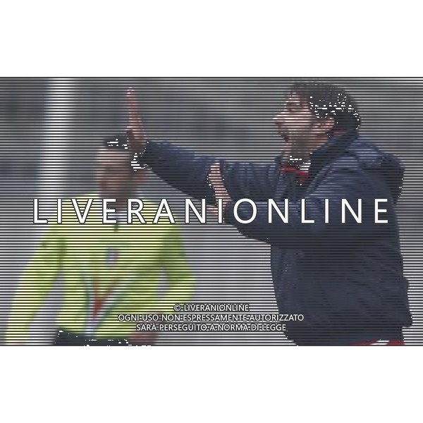 MONZA (MB) 13/1/2013 STADIO BRIANTEO CAMPIONATO NAZIONALE LEGA PRO 2a DIVISIONE 2012/2013 MONZA BRIANZA vs RIMINI NELLA FOTO LUCA D\' ANGELO ALLENATORE DEL RIMINI FOTO ROMANO/AG ALDO LIVERANI