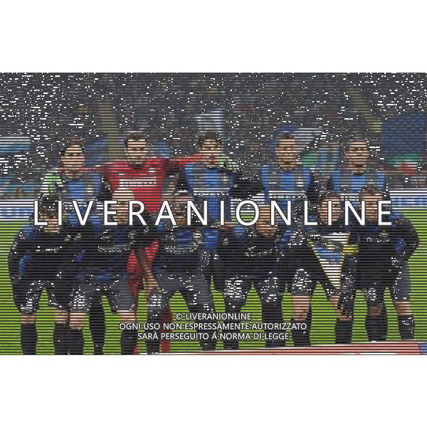 INTER - BOLOGNA COPPA ITALIA TIM CUP 15-01-2013 NELLA FOTO : LA FORMAZIONE DELL\'INTER ©/AGENZIA ALDO LIVERANI SAS
