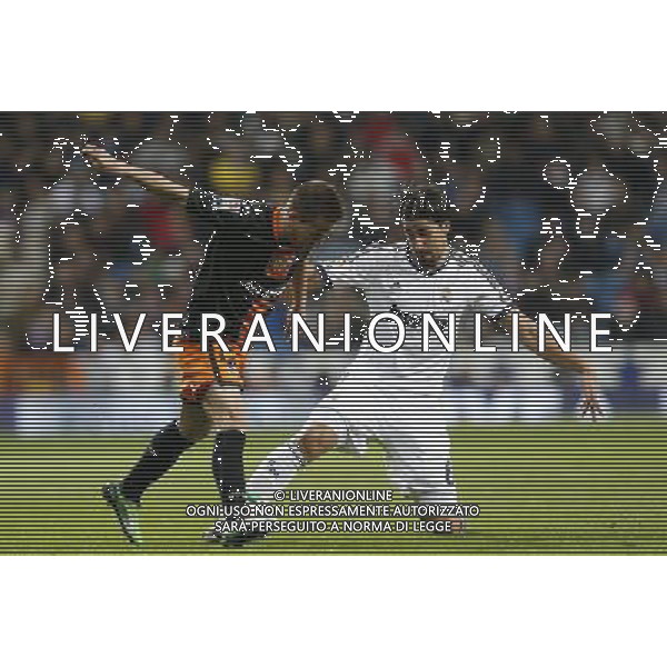 Real Madrid\'s Sami Khedira and Valencia\'s Joao Pedro da Silva Pereira during spanish King\'s Cup match on january 15th 2013. Photo: Cesar Cebolla / ALFAQUI AG ALDO LIVERANI S A S ONLY ITALY