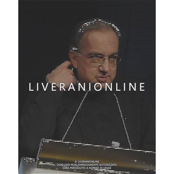 MILANO 17/1/2013 PALAZZO MEZZANOTTE, P.zza AFFARI, 6 \'QUATTRORUOTE DAY. QUALE FUTURO PER L\' AUTO IN ITALIA\' NELLA FOTO SERGIO MARCHIONNE AMMINISTRATORE DELEGATO FIAT FOTO ROMANO/AG ALDO LIVERANI
