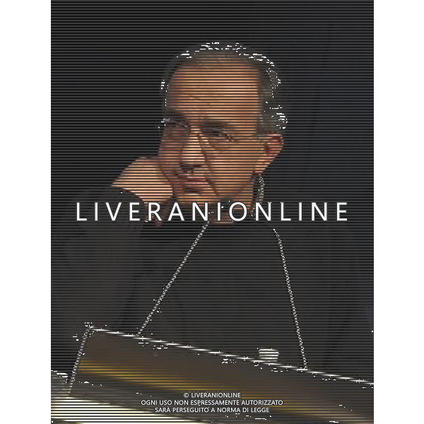 MILANO 17/1/2013 PALAZZO MEZZANOTTE, P.zza AFFARI, 6 \'QUATTRORUOTE DAY. QUALE FUTURO PER L\' AUTO IN ITALIA\' NELLA FOTO SERGIO MARCHIONNE AMMINISTRATORE DELEGATO FIAT FOTO ROMANO/AG ALDO LIVERANI