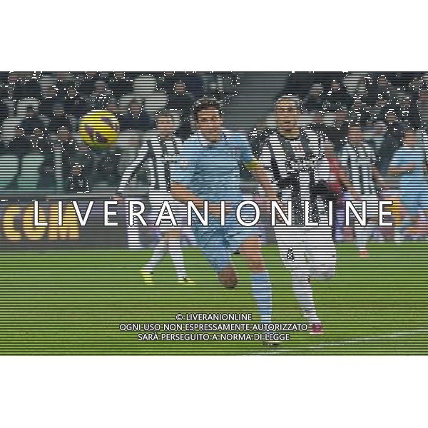Coppa Italia TIM - Semifinale gara di andata Torino 22-01-2013 Juventus - Lazio nella foto: Mauri e Caceres foto Roberto Garavaglia - ag. Aldo Liverani sas