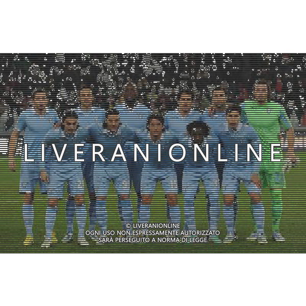 Coppa Italia TIM Cup 2012/2013 Semifinali Andata Torino - 22.01.2013 Juventus-Lazio Nella Foto:Lazio Squadra Formazione Marchetti,Ciani,Mauri,Hernanes,Gonzalez,Lulic,Biava,Ledesma,Cana,Cavanda,Floccari /Ph.Vitez-Ag. Aldo Liverani