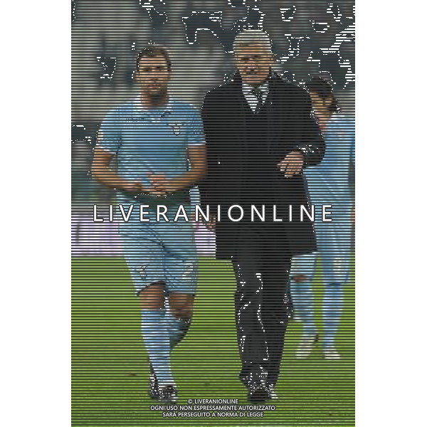Coppa Italia TIM - Semifinale gara di andata Torino 22-01-2013 Juventus - Lazio nella foto: Lorik Cana (Lazio) a SX e Vladimir Petkovic allenatore della Lazio foto Roberto Garavaglia - ag. Aldo Liverani sas