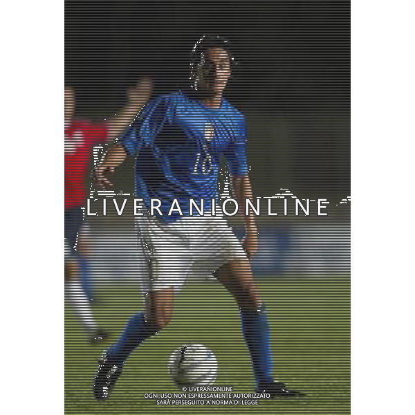 TRAPANI 03/09/2004 -QUALIFICAZIONE EUROPEI- ITALIA-NORVEGIA NELLA FOTO: aquilani alberto PH:VENEZIA/AG. ALDO LIVERANI