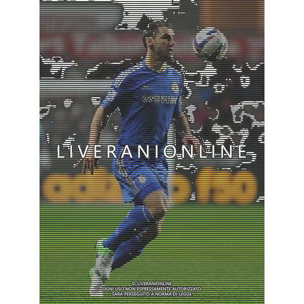 Chelsea\'s Branislav Ivanovic in action during todays match - Credit - CameraSport - Ian Cook - Football - Football - Capital One Cup Semi-Final Second Leg - Swansea City v Chelsea - Wednesday 23rd January 2013 - Liberty Stadium - Swansea Â© CameraSport - 43 Linden Ave. Countesthorpe. Leicester. England. LE8 5PG - Tel: +44 (0) 116 277 4147 - admin@camerasport.com - www.camerasport.com