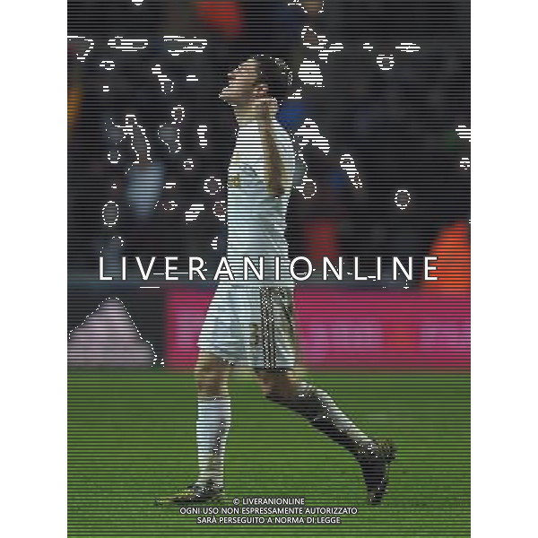 Swansea City\'s Ben Davies celebrates Swansea\'s win - Credit - CameraSport - Ian Cook - Football - Football - Capital One Cup Semi-Final Second Leg - Swansea City v Chelsea - Wednesday 23rd January 2013 - Liberty Stadium - Swansea © CameraSport - 43 Linden Ave. Countesthorpe. Leicester. England. LE8 5PG - Tel: +44 (0) 116 277 4147 - admin@camerasport.com - www.camerasport.com
