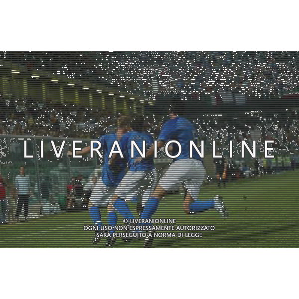 PALERMO 04/09/04 QUALIFICAZIONI MONDIALI ITALIA-NORVEGIA NELLA FOTO: DE ROSSI ESULTANZA PH: ALDO LIVERANI