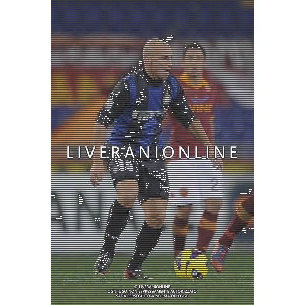 Roma - 23/01/2013 - Stadio Olimpico - TIM CUP 2012-2013 - semifinale andata - Roma vs Inter - nella foto: Esteban Matias Cambiasso å© Fabrizio Corradetti - Ag. Aldo Liverani sas
