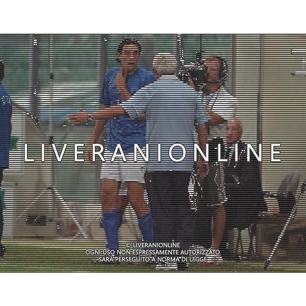 PALERMO 04/09/04 QUALIFICAZIONI MONDIALI 2006 ITALIA-NORVEGIA NELLA FOTO TONI LUCA CON LIPPI MARCELLO PH GIGI ARCAINI/AG.ALDO LIVERANI