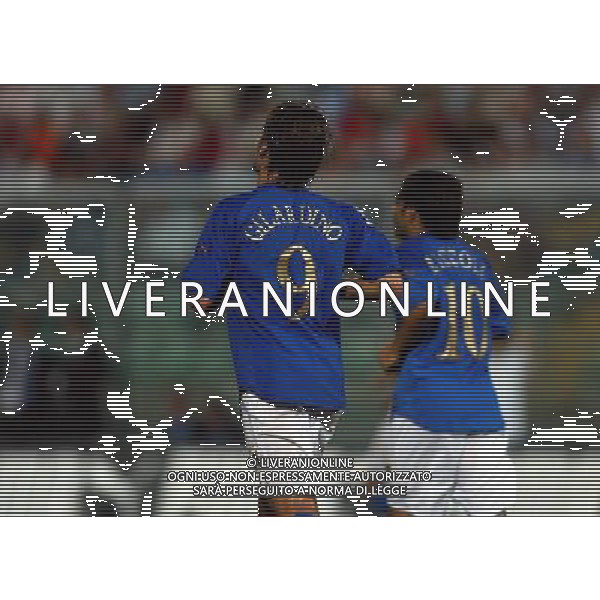 PALERMO 04-09-2004 QUALIFICAZIONE MONDIALI 2006 ITALIA - NORVEGIA NELLA FOTO: GILARDINO E MICCOLI PH: VENEZIA/AG. ALDO LIVERANI