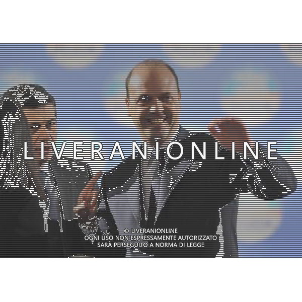 Il presidente Silvio Berlusconi e il segretario politico Angelino Alfano incontrano tutti i candidati del Popolo della Liberta\' alle prossime elezioni politiche presso la Sala Capranica a Roma, 25 gennaio 2013 nella foto Maurizio Lupi ©Corradetti/AGENZIA ALDO LIVERANI SAS