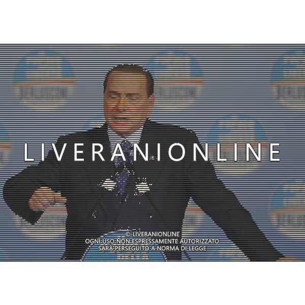 Il presidente Silvio Berlusconi e il segretario politico Angelino Alfano incontrano tutti i candidati del Popolo della Liberta\' alle prossime elezioni politiche presso la Sala Capranica a Roma, 25 gennaio 2013 ©Corradetti/AGENZIA ALDO LIVERANI SAS