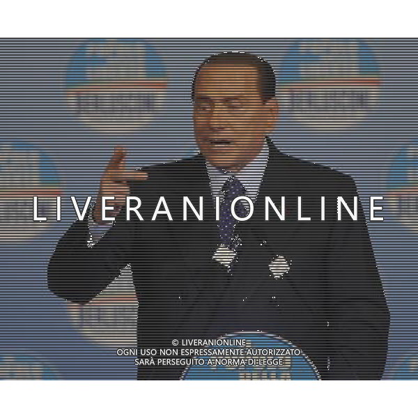 Il presidente Silvio Berlusconi e il segretario politico Angelino Alfano incontrano tutti i candidati del Popolo della Liberta\' alle prossime elezioni politiche presso la Sala Capranica a Roma, 25 gennaio 2013 ©Corradetti/AGENZIA ALDO LIVERANI SAS