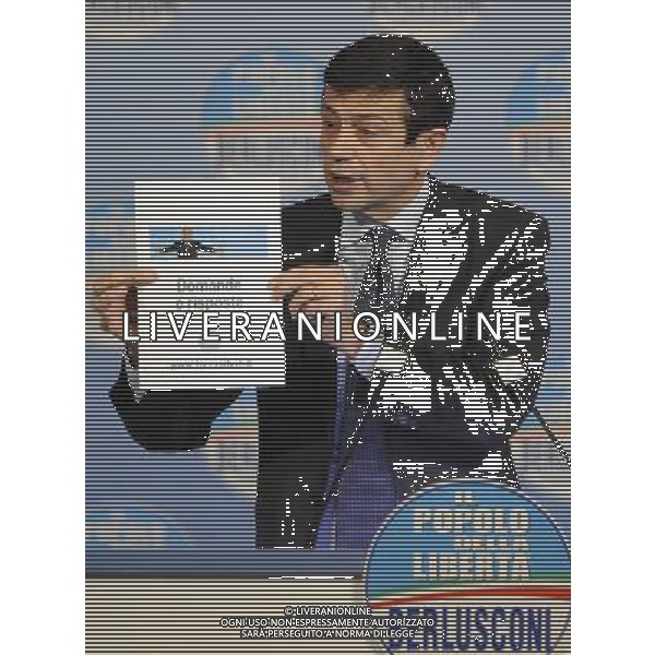 Il presidente Silvio Berlusconi e il segretario politico Angelino Alfano incontrano tutti i candidati del Popolo della Liberta\' alle prossime elezioni politiche presso la Sala Capranica a Roma, 25 gennaio 2013 nella foto Maurizio Lupi ©Corradetti/AGENZIA ALDO LIVERANI SAS
