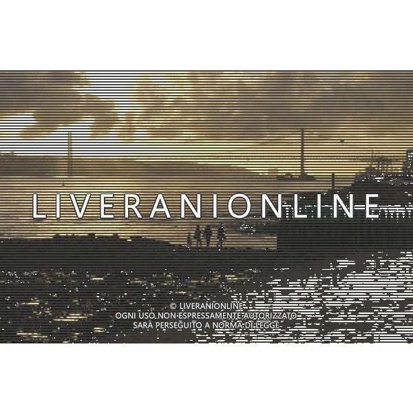 PORTUGAL Lisbon -- 22 Dec 2012 -- Sunset on the seafront in central Lisbon Portugal -- Picture by Jonathan Mitchell/Lightroom Photos ©photoshot/AGENZIA ALDO LIVERANI SAS - ITALY ONLY - Vedute della citta\' di Lisbona in Portogallo