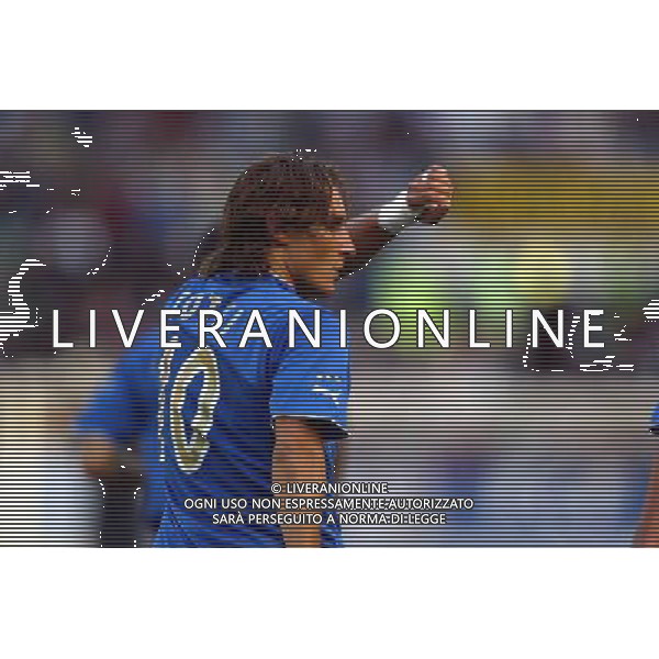 Helsinki 11/06/2003 finlandia - italia qualificazioni europei nella foto FRANCESCO TOTTI ESULTANTE foto nando vescusio/agenzia aldo liverani