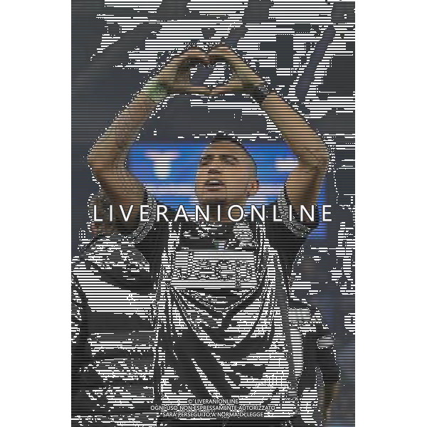 Roma - 29/01/2013 - Stadio Olimpico - TIM CUP 2012-2013 - semifinale ritorno - Lazio vs Juventus - nella foto: Arturo Vidal esulta dopo il gol å© Fabrizio Corradetti - Ag. Aldo Liverani sas