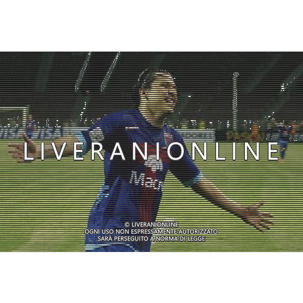 (130130 -- PUERTO LA CRUZ, Jan. 30, 2013 () -- Argentina\'s Tigre Federico Santander celebrates during a Copa Libertadores soccer match against Venezuela\'s Deportivo Anzoategui held at the Jose Antonio Anzoategui stadium in the city of Puerto la Cruz, Venezuela, on Jan. 29, 2013. (/Lenin Nunez) (py) ©photoshot/AGENZIA ALDO LIVERANI SAS - ITALY ONLY - Deportivo Anzoategui Vs Tigre partita di calcio Coppa Libertadores, citta\' di Puerto la Cruz, in Venezuela, il 29 gennaio 2013.