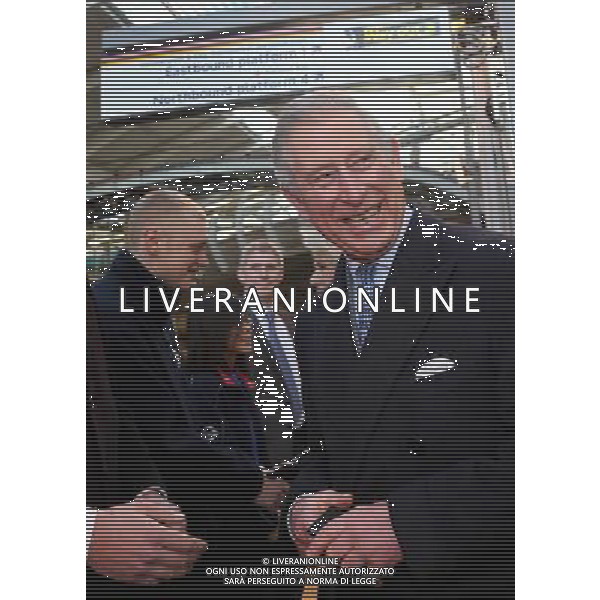 LONDON, ENGLAND - JANUARY 30: Prince Charles, Prince of Wales laughs as he prepares to travel on a Metropolitan underground train at Farringdon Station as he and Camilla, Duchess of Cornwall (not pictured) mark 150 years of London Underground on January 30, 2013 in London, England. ©photoshot/AGENZIA ALDO LIVERANI SAS - ITALY ONLY - REALI INGLESI: Il Principe Carlo d\'inghilterra con la moglie Camilla nel 150mo anniversario della metropolitana di Londra 30 gennaio 30 per sottolineare l\'importanza della progettazione e sviluppo delle infrastrutture nel Regno Unito. 
