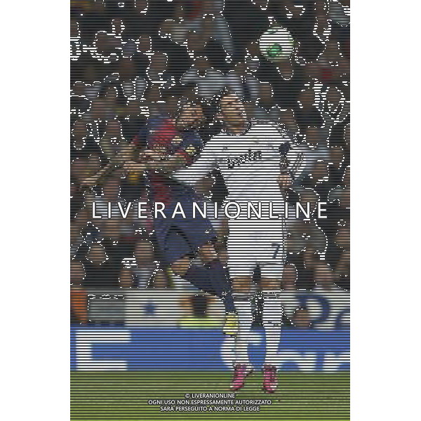 Real Madrid\'s Cristiano Ronaldo and FC Barcelona\'s Daniel Alves during spanish Kings Cup match on January 30th 2013. Photo: Cid-Fuentes Cebolla / ALFAQUI AG ALDO LIVERANI S A S ONLY ITALY