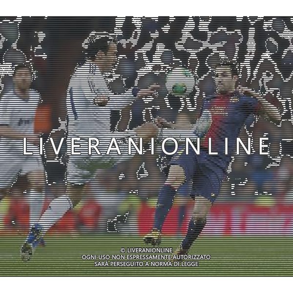 Real Madrid\'s Ricardo Carvalho and FC Barcelona\'s Cesc Fabregas during spanish Kings Cup match on January 30th 2013. Photo: Cid-Fuentes Cebolla / ALFAQUI AG ALDO LIVERANI S A S ONLY ITALY
